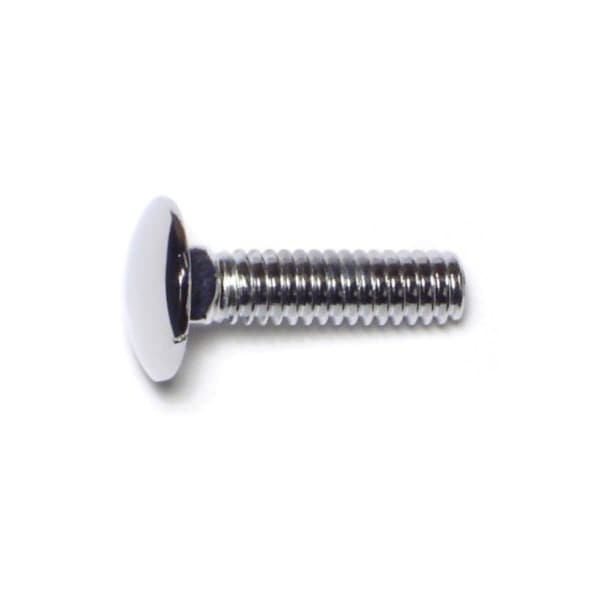Midwest Fastener Carriage Bolt, Square Neck, 20 (Coarse), 1 in L, Steel, Chrome, 5 PK 74121 - main